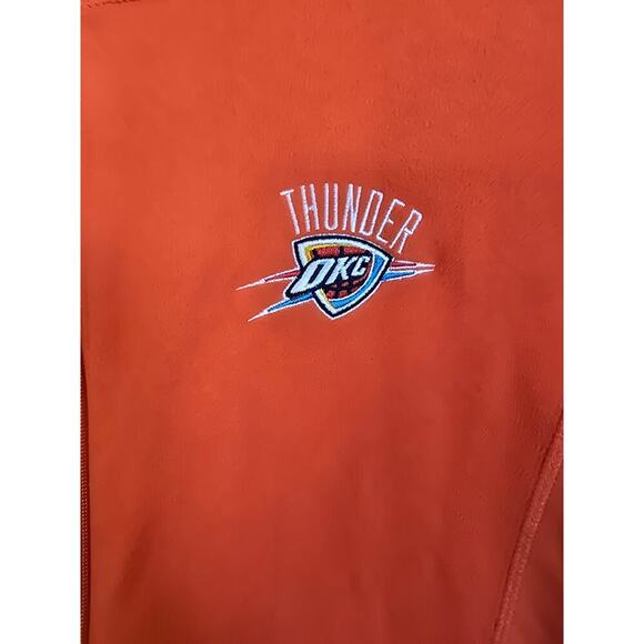 Oklahoma City Thunder Antigua Womens Large Orange Fleece Full Zip Jacket Large - Picture 4 of 6